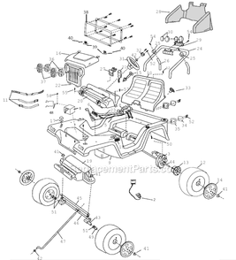 Part Location Diagram of 74440-2579 Power Wheels Hubcap